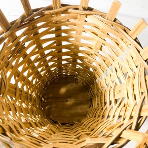 Tres Canastos de Mimbre Artesanales con Asas - imagen 4
