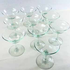 Diez Copas de Champagne Hialinas Estilo Coupe - imagen 4