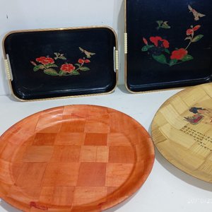 Set de 6 Bandejas y Fuentes Decorativas con Motivos Florales y Colibríes - imagen 3