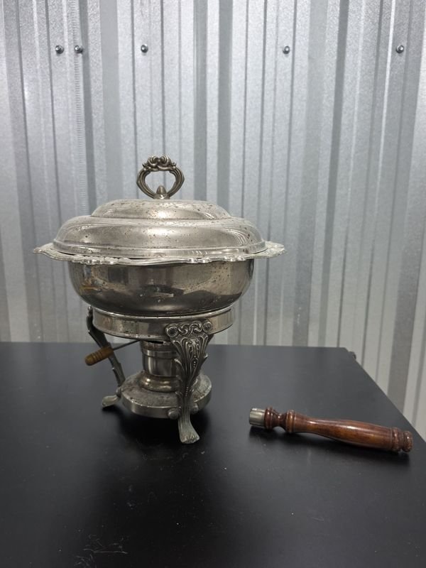 Calientaplatos con Soporte y Quemador de Platina
