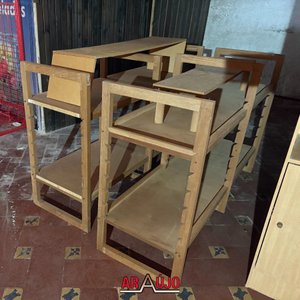Estantería y Mueble de Escritorio de Madera para Restaurar - imagen 4