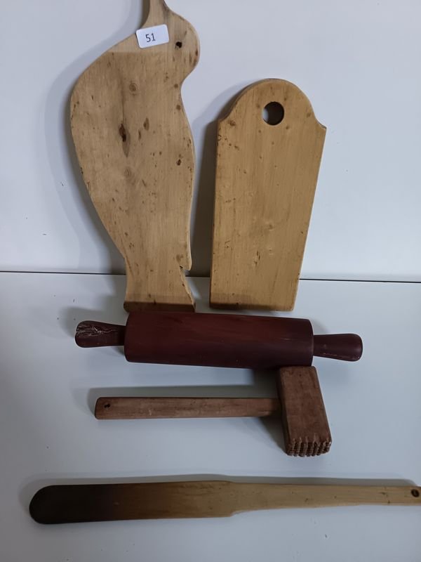 Set de Utensilios de Cocina de Madera: Tabla de Cortar y Palo de Amasar - imagen 1
