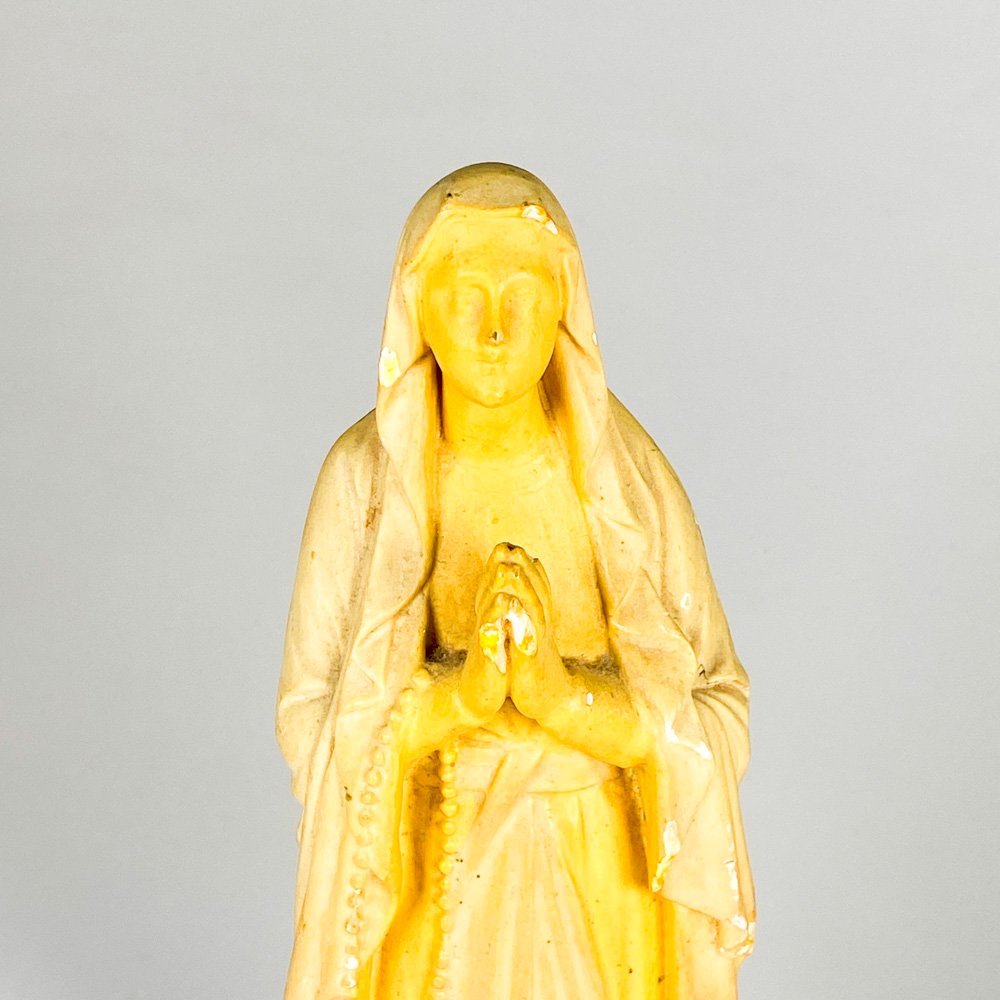 Figura de yeso virgen firmada, altura 25 cm - imagen 2