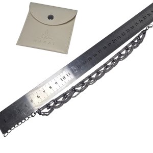 Pulsera Cadenas Trenzadas MAKAI Acero Quirúrgico Plateado - imagen 2