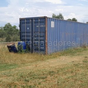 Lote siguiente: Contenedor marítimo azul de 40 pies