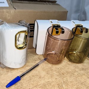Set Dispensador Pasta Dental y Soporte para Cepillos con Vasos - imagen 5