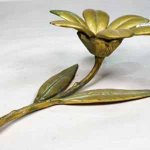 Flor de Bronce Decorativa con Hojas - 29 x 10 cm - imagen 3