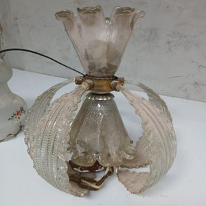 Colgante de Opalina con Flores y Colgante de Vidrio Estilo Hoja - imagen 3