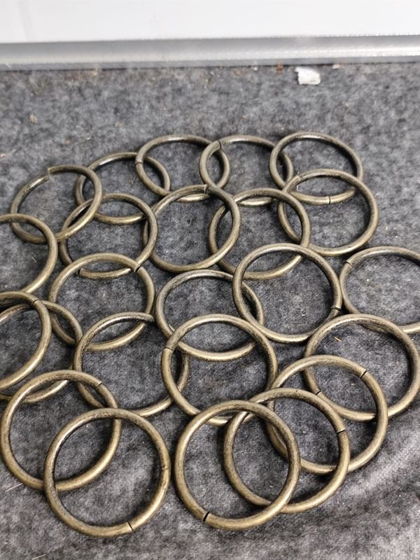 24 Argollas de Bronce para Cortinas o Decoración