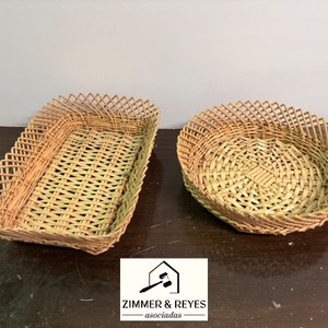 Set de 2 Canastas de Mimbre Artesanales - imagen 2