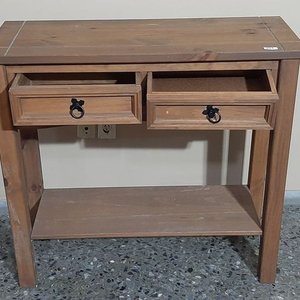 Mueble Recibidor Estilo Mexicano con Dos Cajones y Estante Inferior - imagen 2