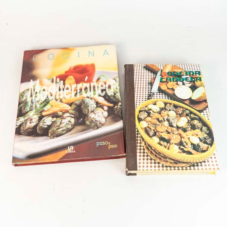 2 Libros de Cocina: Cocina Candela y Cocina Mediterránea, Tapa Dura