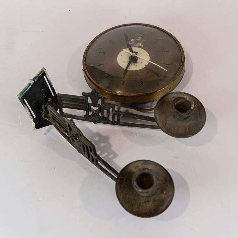 Lote siguiente: Candelabro de bronce para piano con reloj
