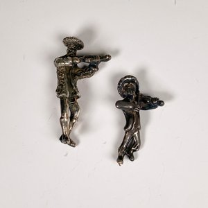Dos Figuras de Violinistas en Plata 925 - imagen 2