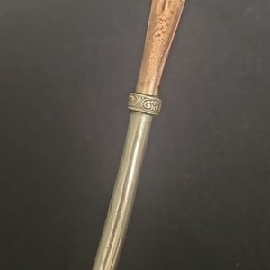 Bombilla Curva de Plata y Oro para Mate - imagen 4