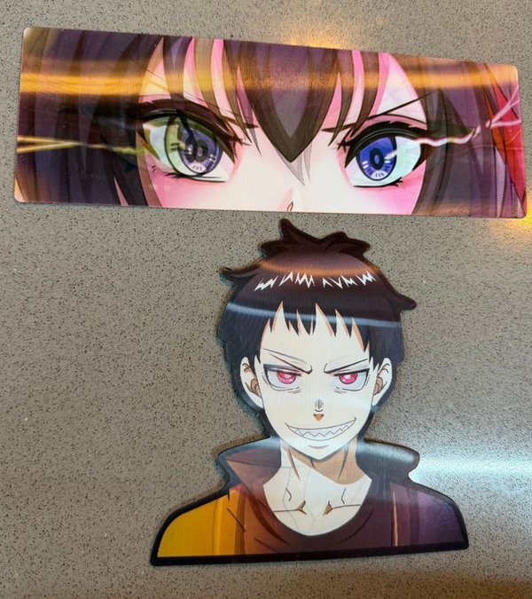 Pack de Stickers Anime: Ojos y Personaje con Diseño Vibrante - imagen 1