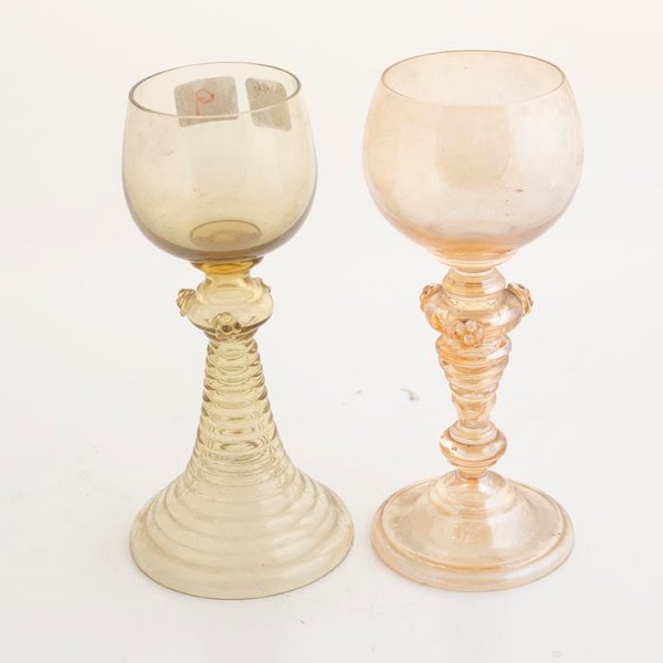 Par de Copas de Cristal Murano Vintage, 18cm - imagen 1