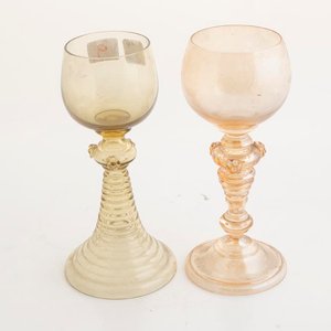 Par de Copas de Cristal Murano Vintage, 18cm - imagen 1