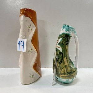 Jarra y Florero de Cerámica con Diseño Floral - imagen 3