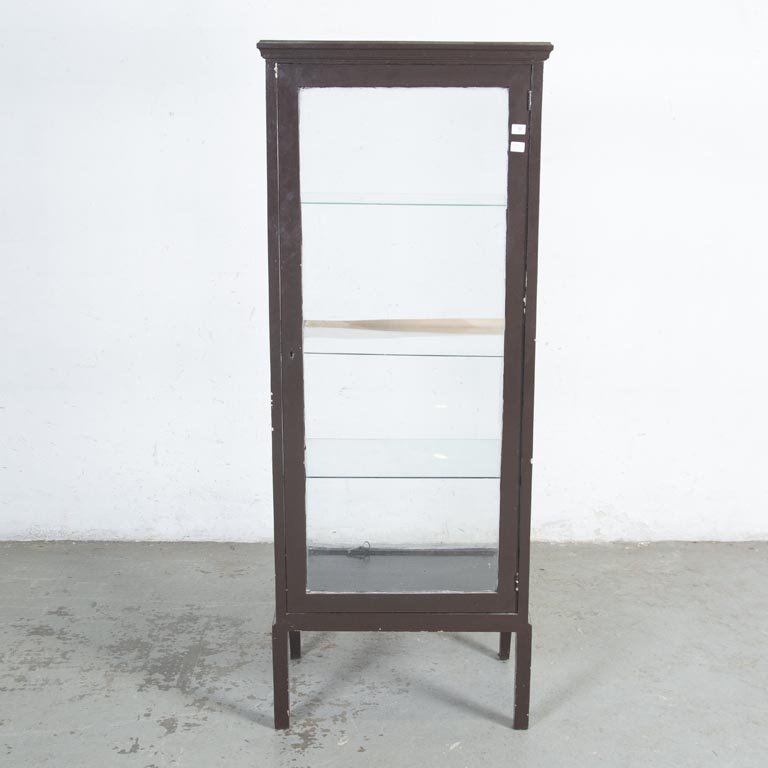 Vitrina Exhibidora con Laterales y Puerta Vidriados, 3 Estantes de Vidrio
