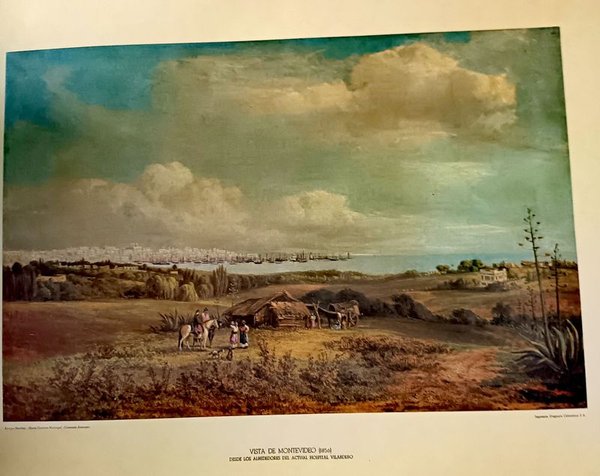 Lámina: Vista de Montevideo (1856) - Alrededores Hospital Vilardebó - imagen 1