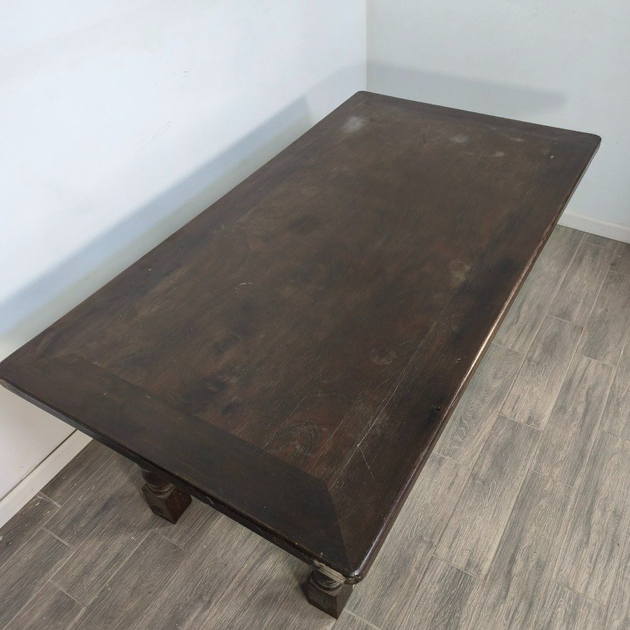 Mesa de comedor en madera y hierro para sala de estar - imagen 8