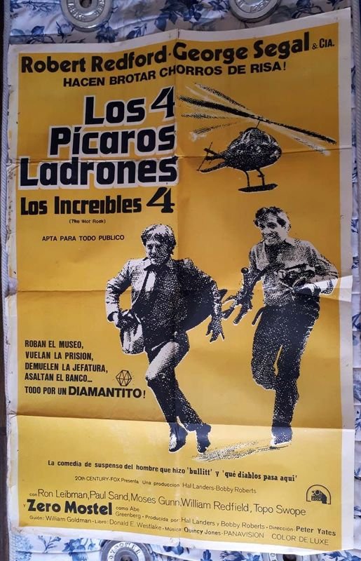 Poster Original "Los 4 Pícaros Ladrones" (The Hot Rock) - Robert Redford, 1972
