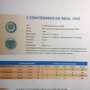 Libro "La Historia de la Patria a Través de las Monedas" - Monetario Uruguayo 1840-1855 - imagen 7