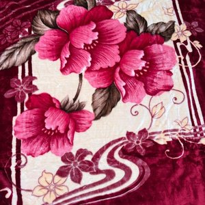 Frazada de dos plazas Juan Martín, diseño floral - imagen 5