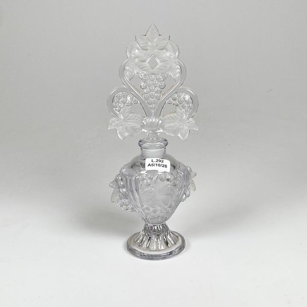Perfumero de cristal con tapón, altura 22 cm