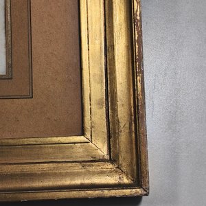 Grabado "Cacería de Jabalí" por Ernest Hanfstangl, con marco dorado y vidrio - imagen 4
