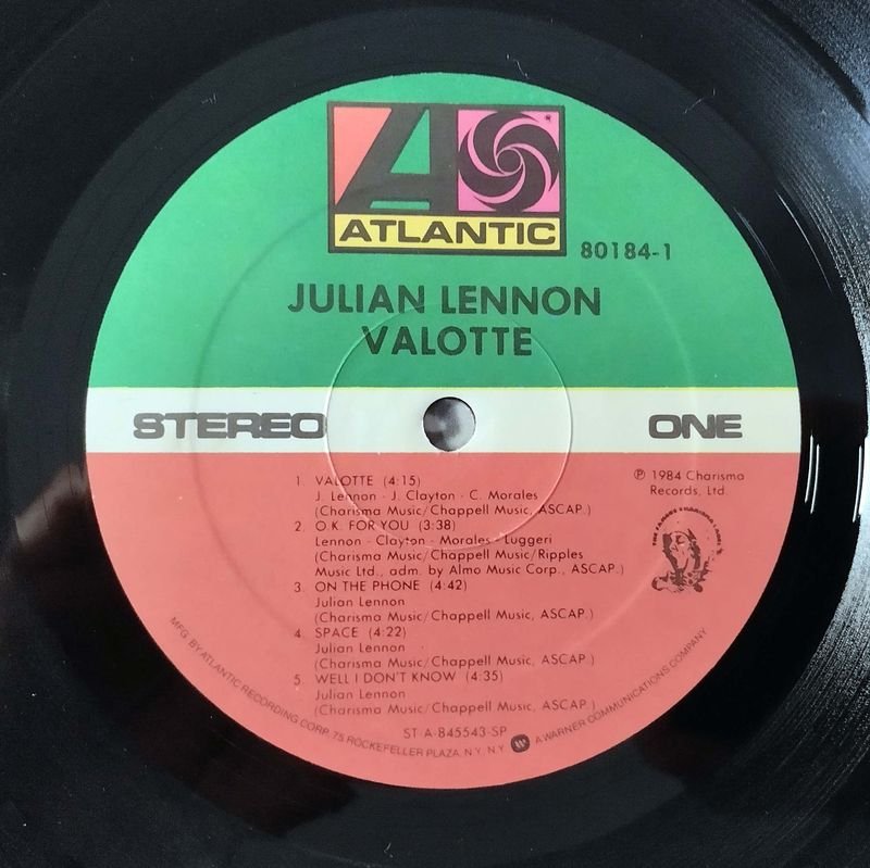 Julian Lennon: Álbum Valotte en LP Importado USA 1984 - imagen 6