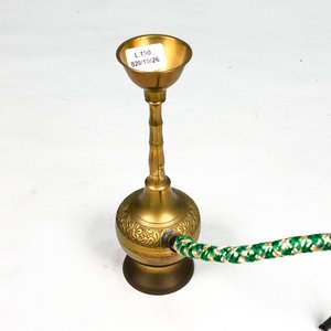 Pipa Shisha Antigua de Bronce con Manguera Decorada - imagen 3