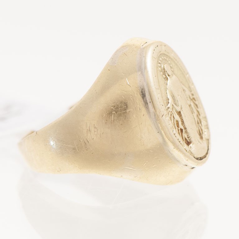 Anillo de Oro con Moneda de Plata - imagen 2