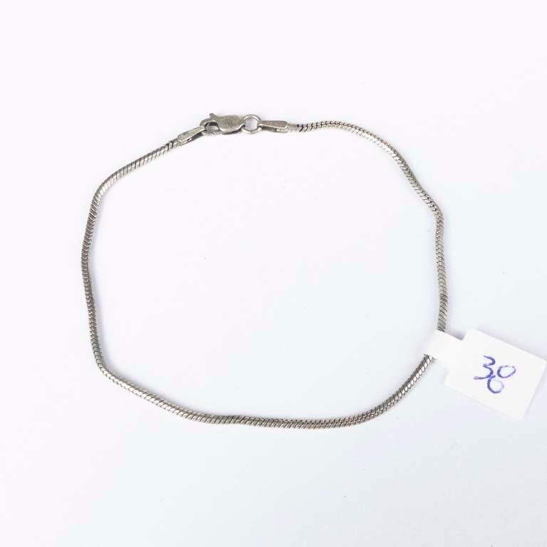 Pulsera de Plata con Cadena y Claspe