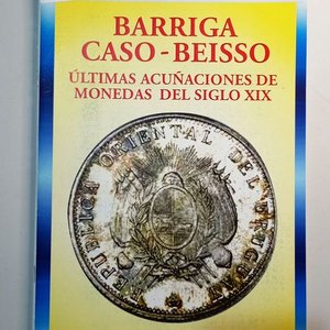 Libro "Barriga Caso - Beisso: Últimas Acuñaciones del Siglo XIX" con Monedas y Folleto del Banco Central del Uruguay - imagen 1