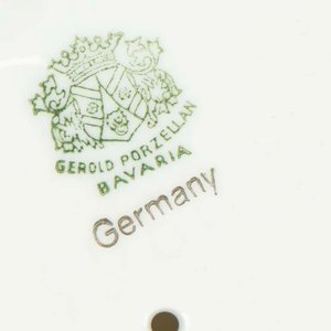 Alhajero de Porcelana Limoges y Candelero Bavaria con Detalles Dorados - imagen 2