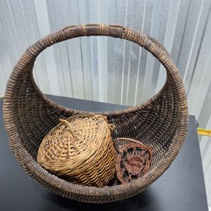 Conjunto de Cestas de Mimbre Artesanales Variadas - imagen 1
