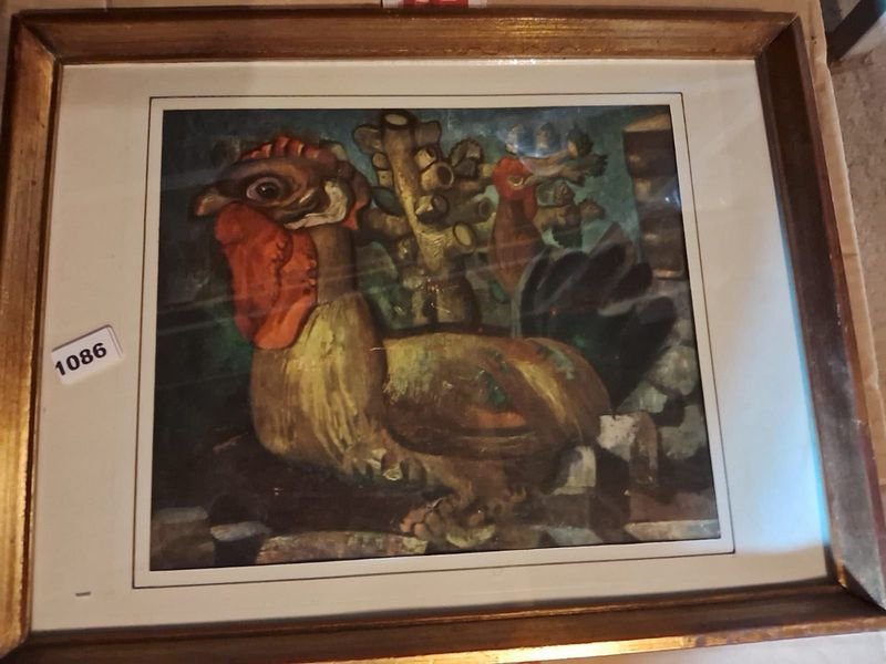 Lote siguiente: Reproducción de la obra de arte 'El Gallo' de Herman Kruyder