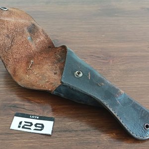 Antigua Funda o Canana de Cuero Militar para Revólver - imagen 4