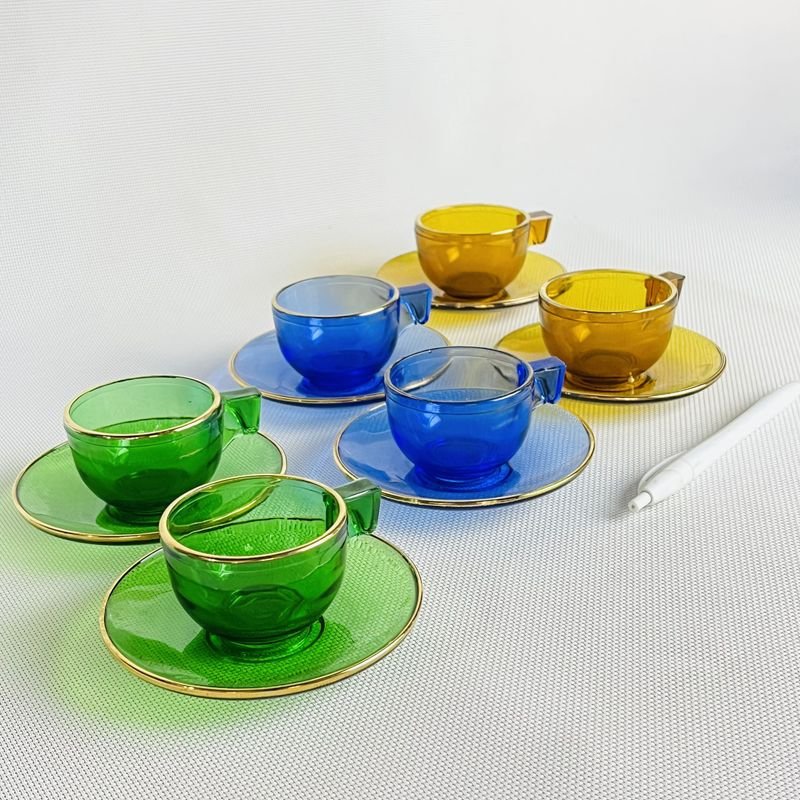 Lote siguiente: Juego de café francés antiguo napoleónico con filete de oro