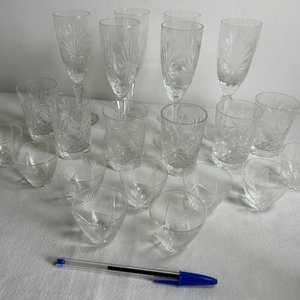 Juego de Cristalería Vintage Estilo Art Decó - imagen 3