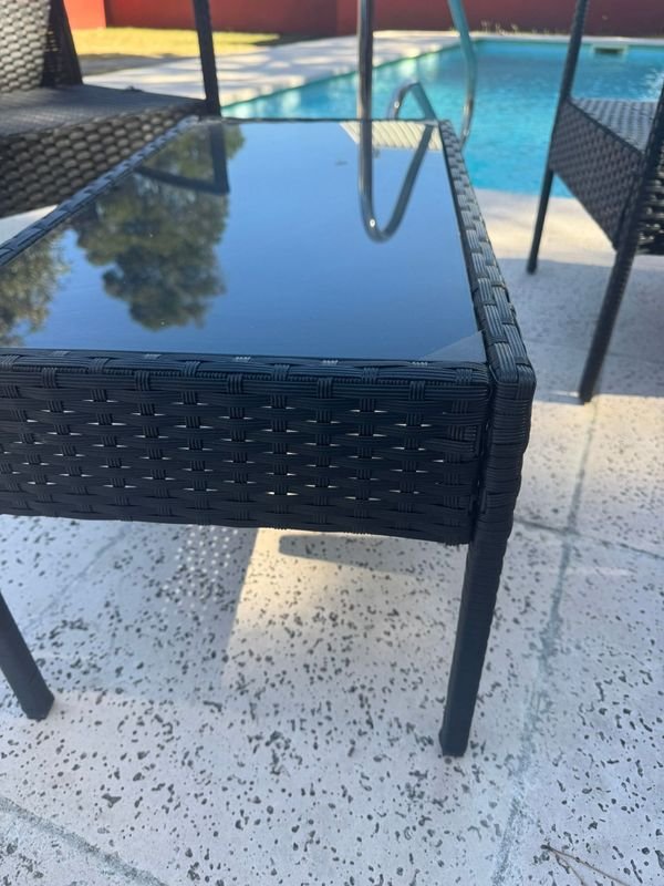 Juego de muebles de exterior de ratán plástico - imagen 10