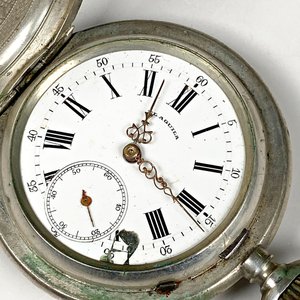 Reloj de Bolsillo "El Águila" Caja de Plata Antigua - imagen 3