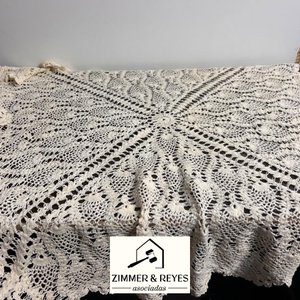 Mantel de Crochet Vintage Blanco - imagen 2
