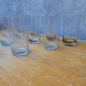 Juego de Vasos de Cristal Tallado con Diseño Geométrico - imagen 2