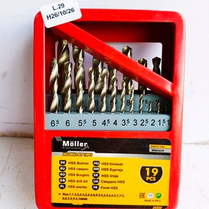 Lote siguiente: Juego de 19 Mechas HSS para Metal MÖLLER en Caja Roja