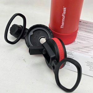 Botella Térmica ThermoFlask de Acero Inoxidable Roja con Tapa y Pico - imagen 6
