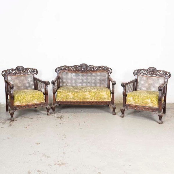Muebles de living renacimiento tallados en madera - imagen 1