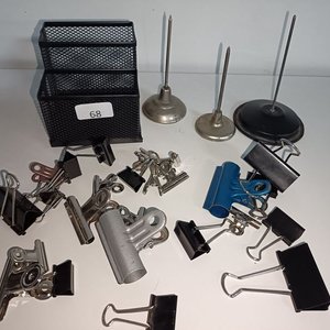 Lote de Artículos de Oficina: Clips, Sujeta Papeles y Organizador - imagen 5